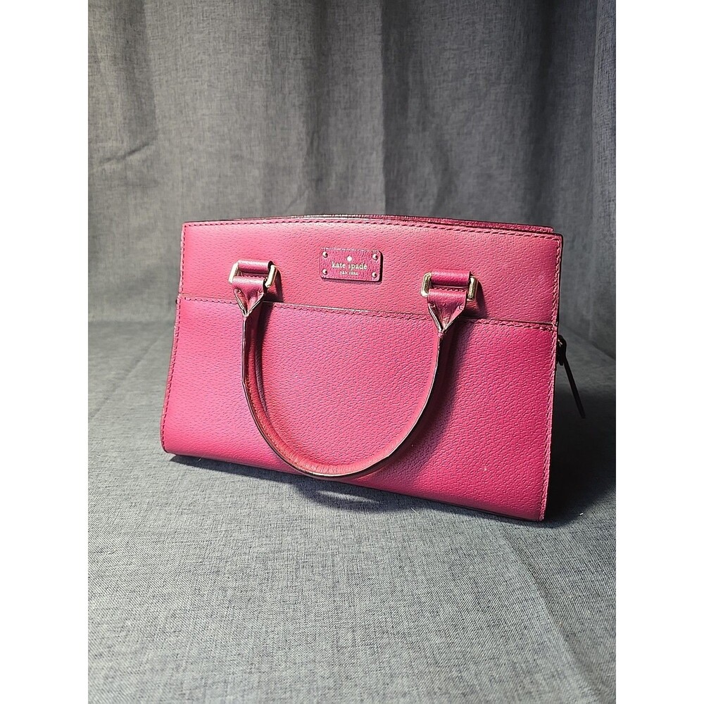 Kate Spade Plum Boarskin Leather Grove Street Lana Convertible Satchel (No Strap